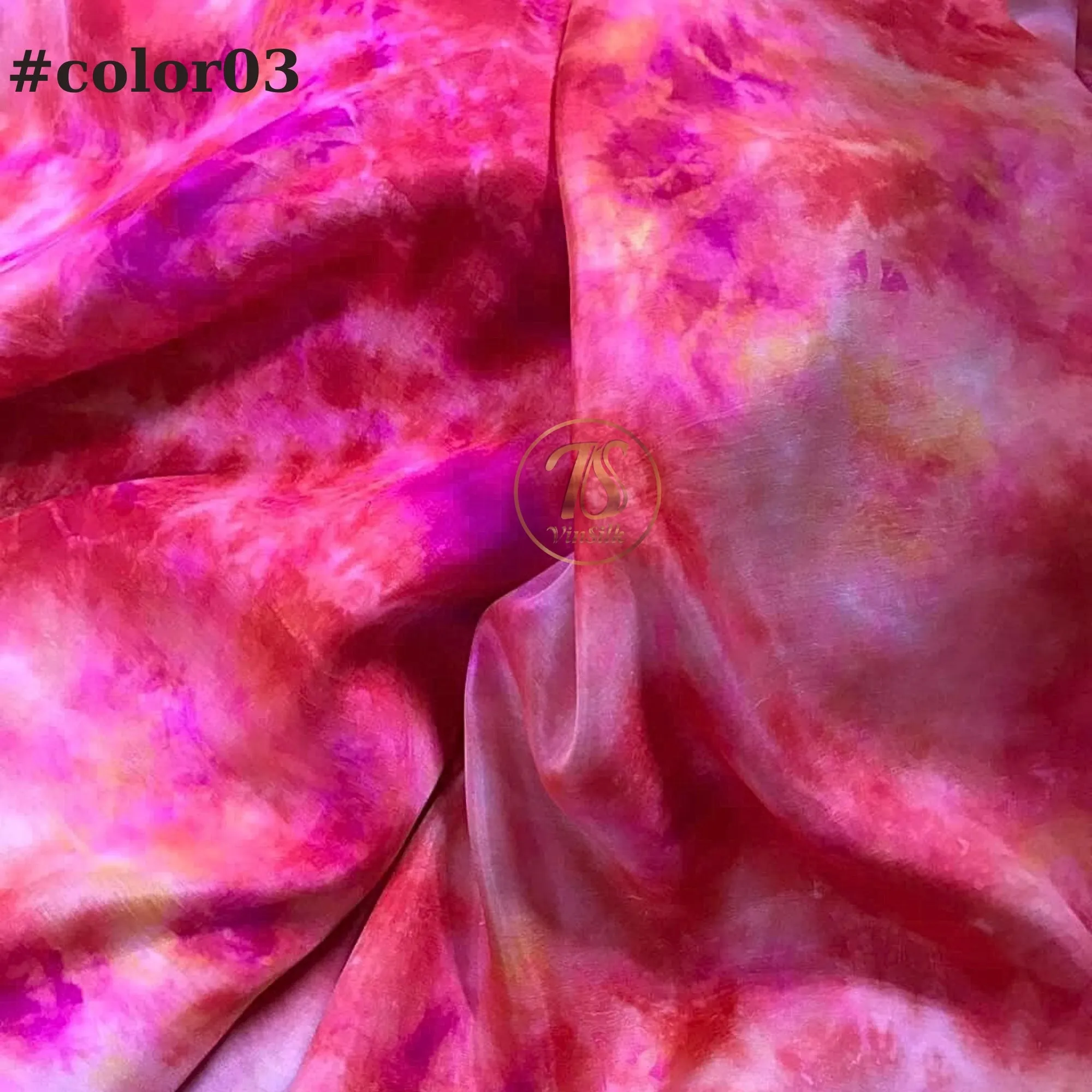 100% Mulberry Silk fabric by the yard - Habotai silk - Tie dye silk fabric - Fabric for Skirt, Scarf - Silk for clothes  - Gift for women