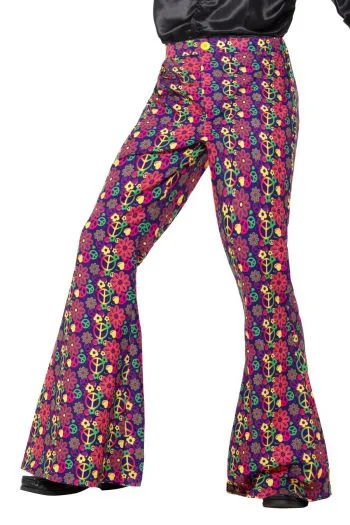 60s Psychedelic CND Flared Trousers