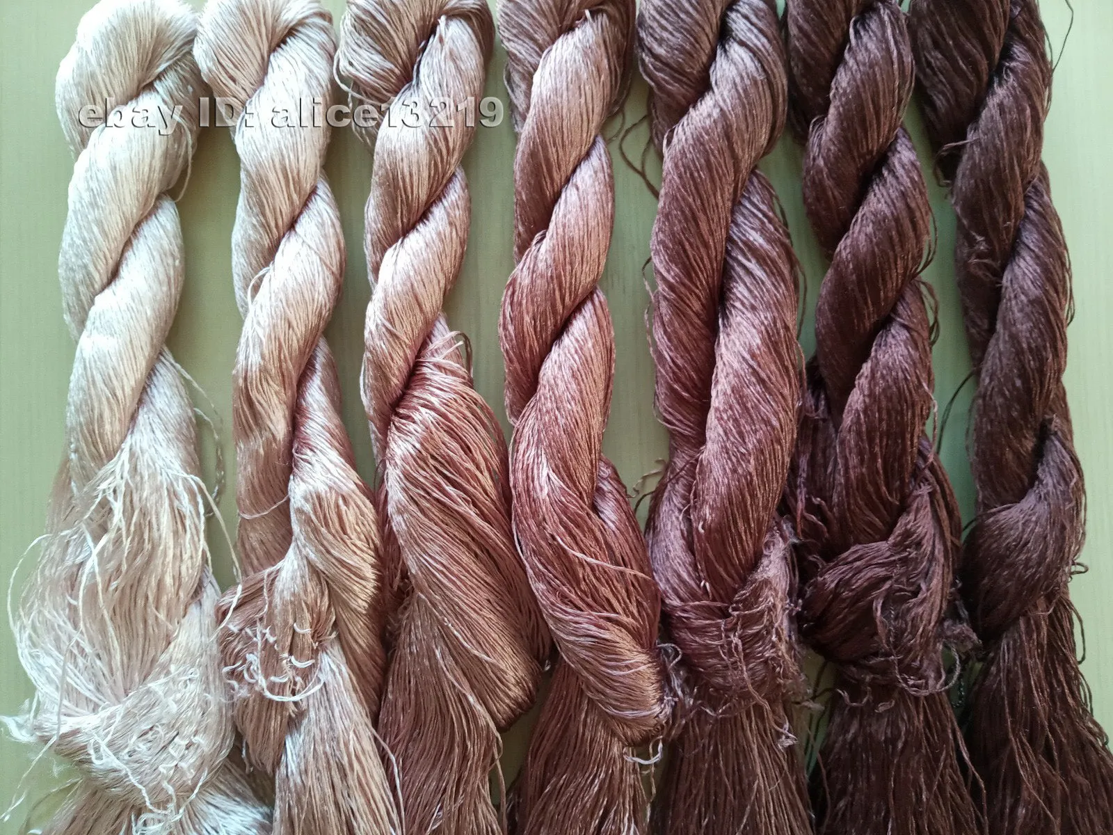 7bundles 100%real mulberry silk,hand-dyed embroidery silk floss/thread N59