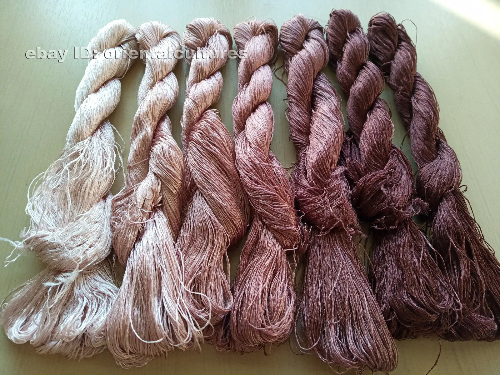 7bundles 100%real mulberry silk,hand-dyed embroidery silk floss/thread N59