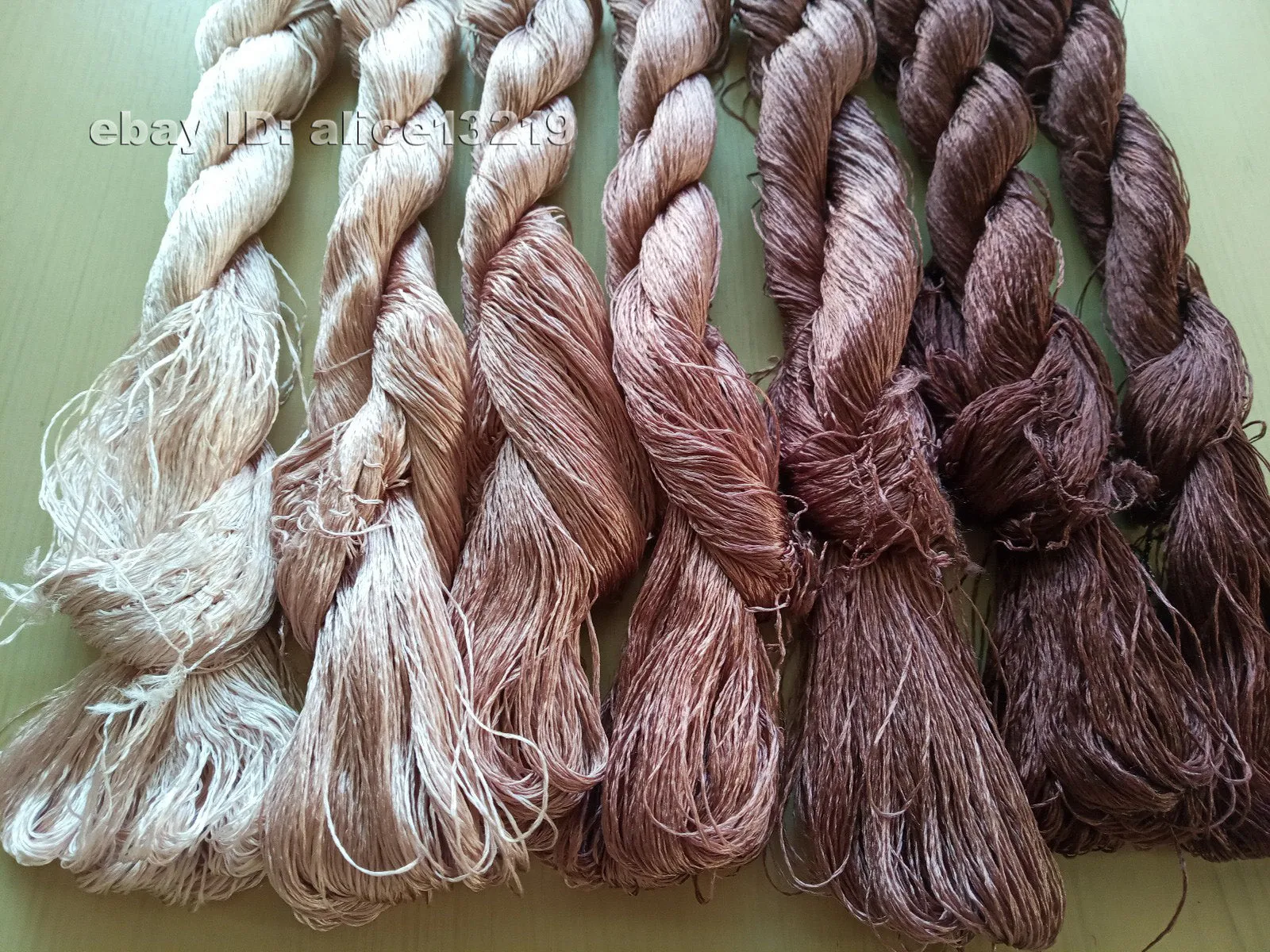 7bundles 100%real mulberry silk,hand-dyed embroidery silk floss/thread N59