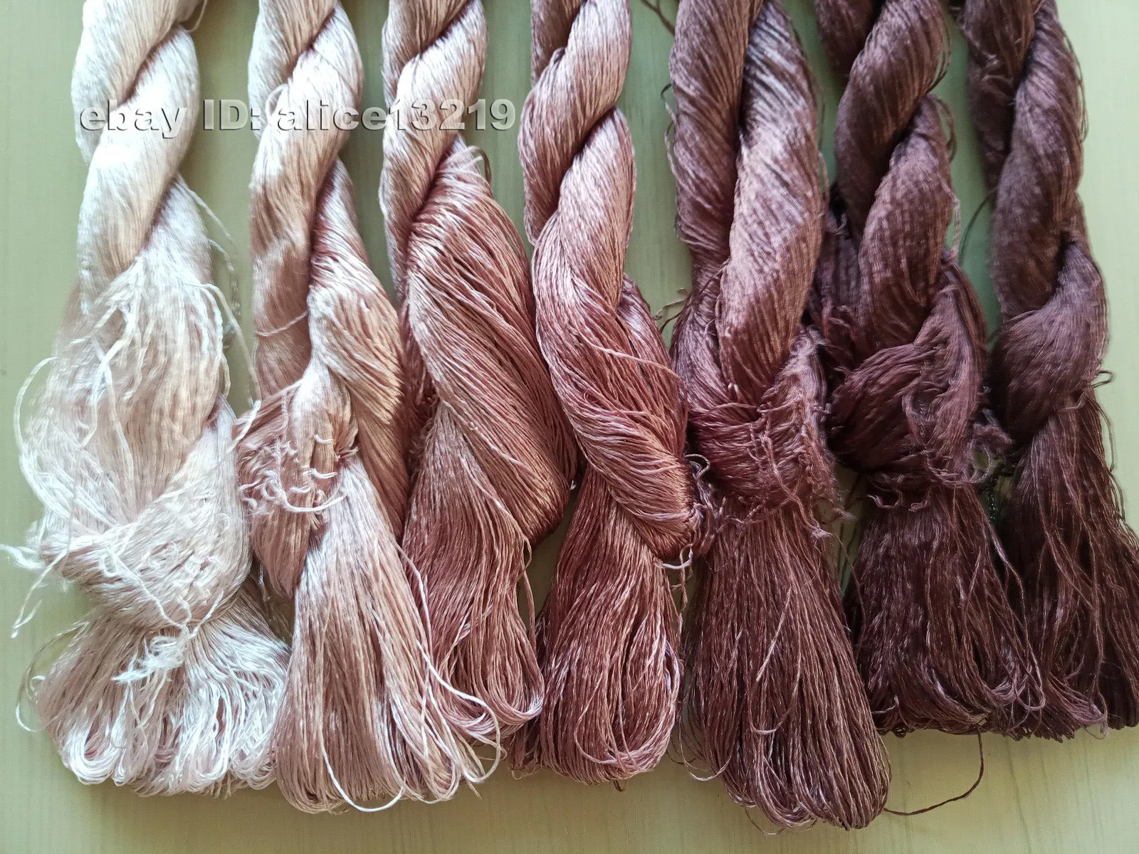 7bundles 100%real mulberry silk,hand-dyed embroidery silk floss/thread N59