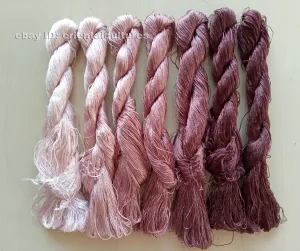 7bundles 100%real mulberry silk,hand-dyed embroidery silk floss/thread N59