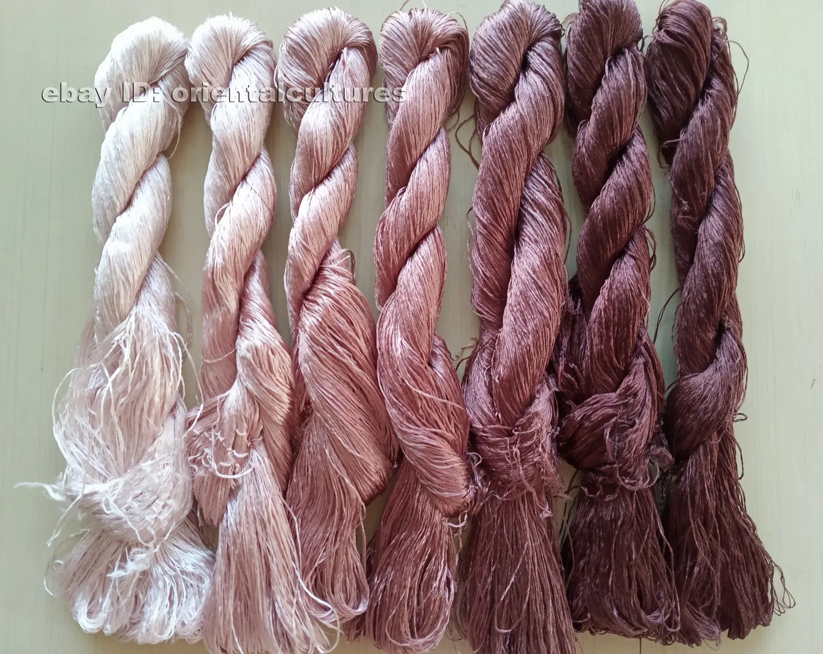 7bundles 100%real mulberry silk,hand-dyed embroidery silk floss/thread N59