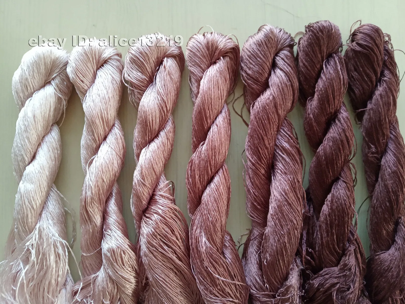 7bundles 100%real mulberry silk,hand-dyed embroidery silk floss/thread N59