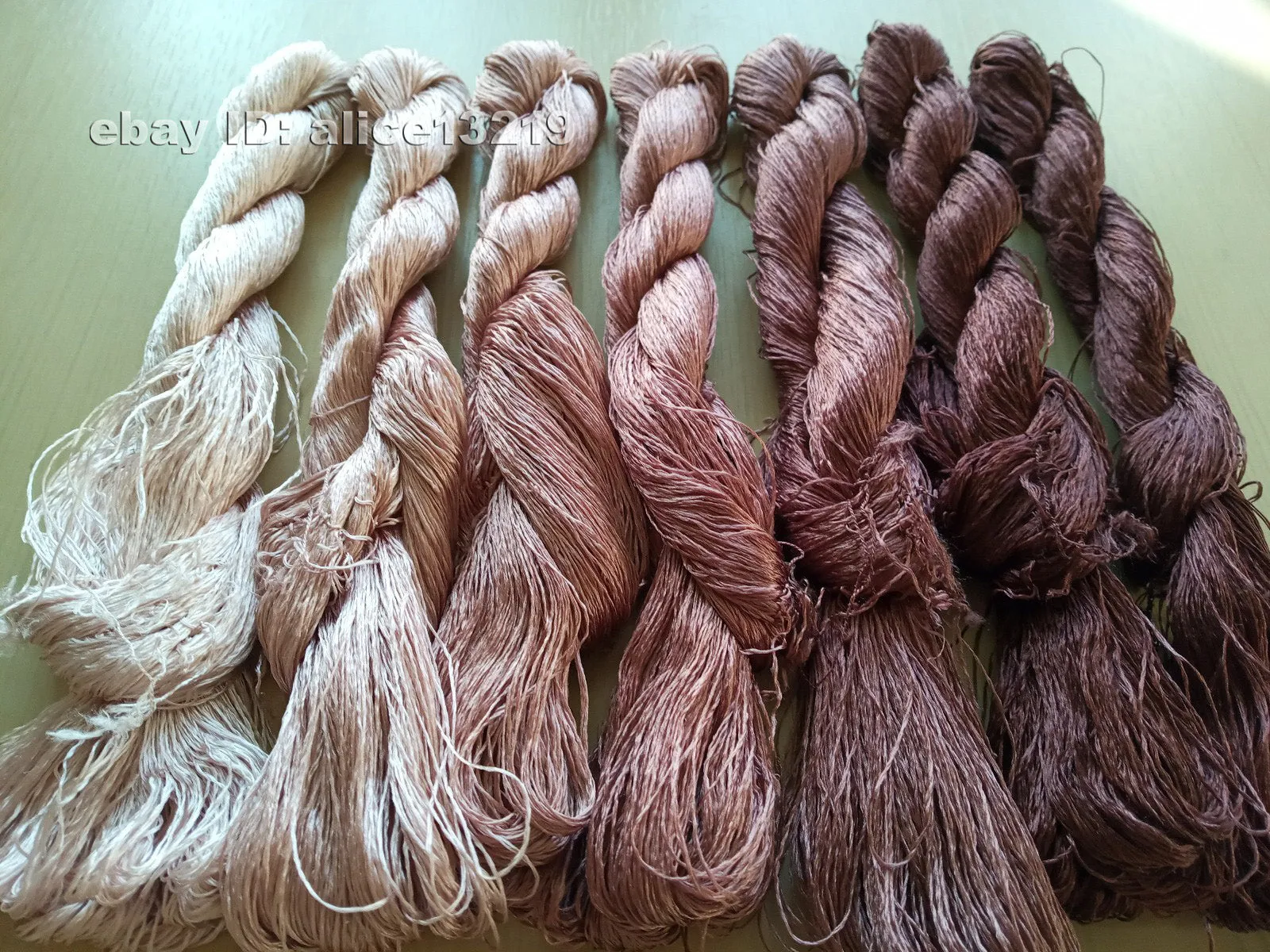 7bundles 100%real mulberry silk,hand-dyed embroidery silk floss/thread N59