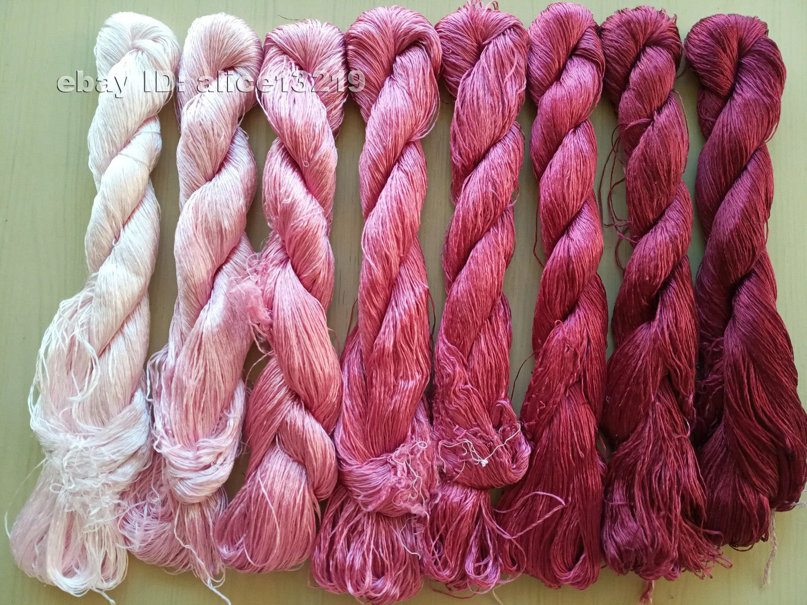 8bundles 100%real mulberry silk,hand-dyed embroidery silk floss/thread N80