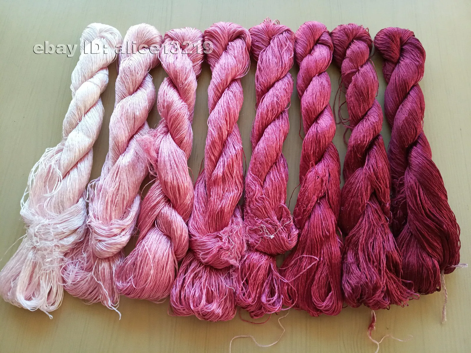 8bundles 100%real mulberry silk,hand-dyed embroidery silk floss/thread N80