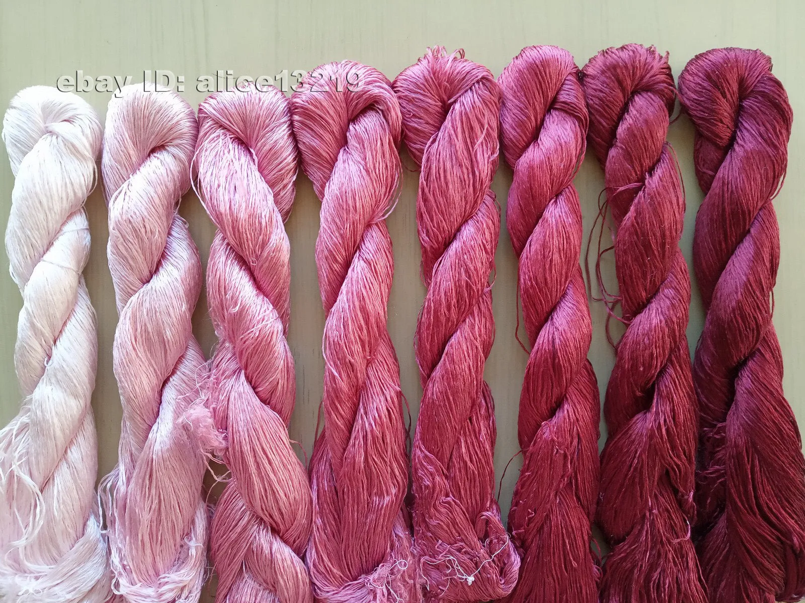 8bundles 100%real mulberry silk,hand-dyed embroidery silk floss/thread N80