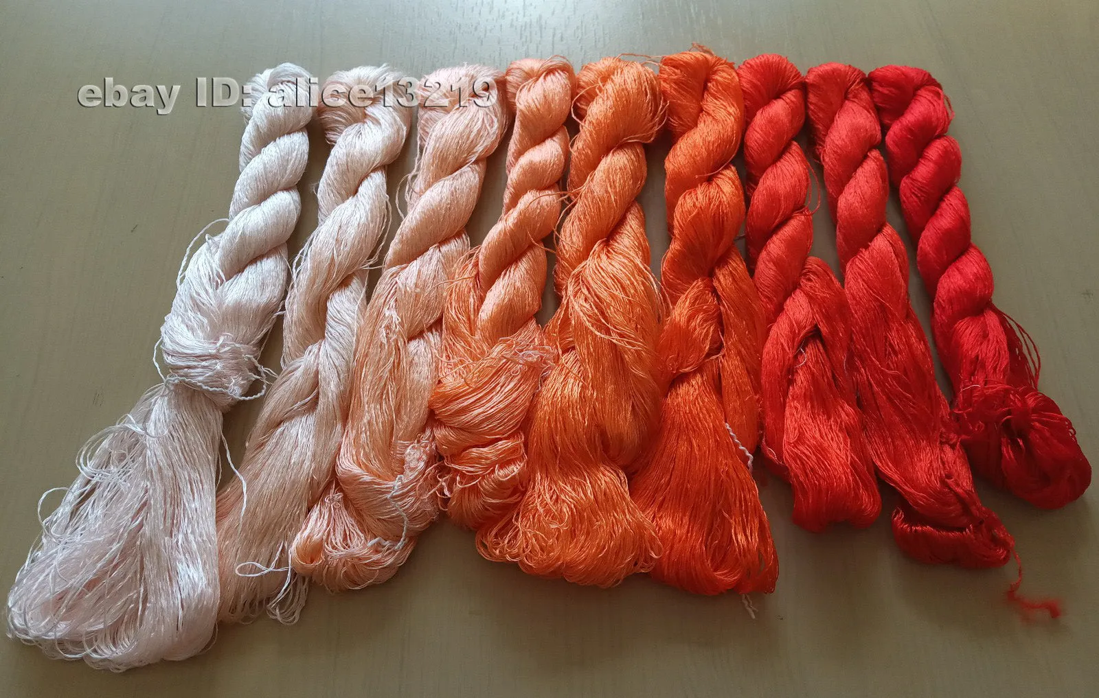 9bundles 100%real mulberry silk,hand-dyed embroidery silk floss/thread N26