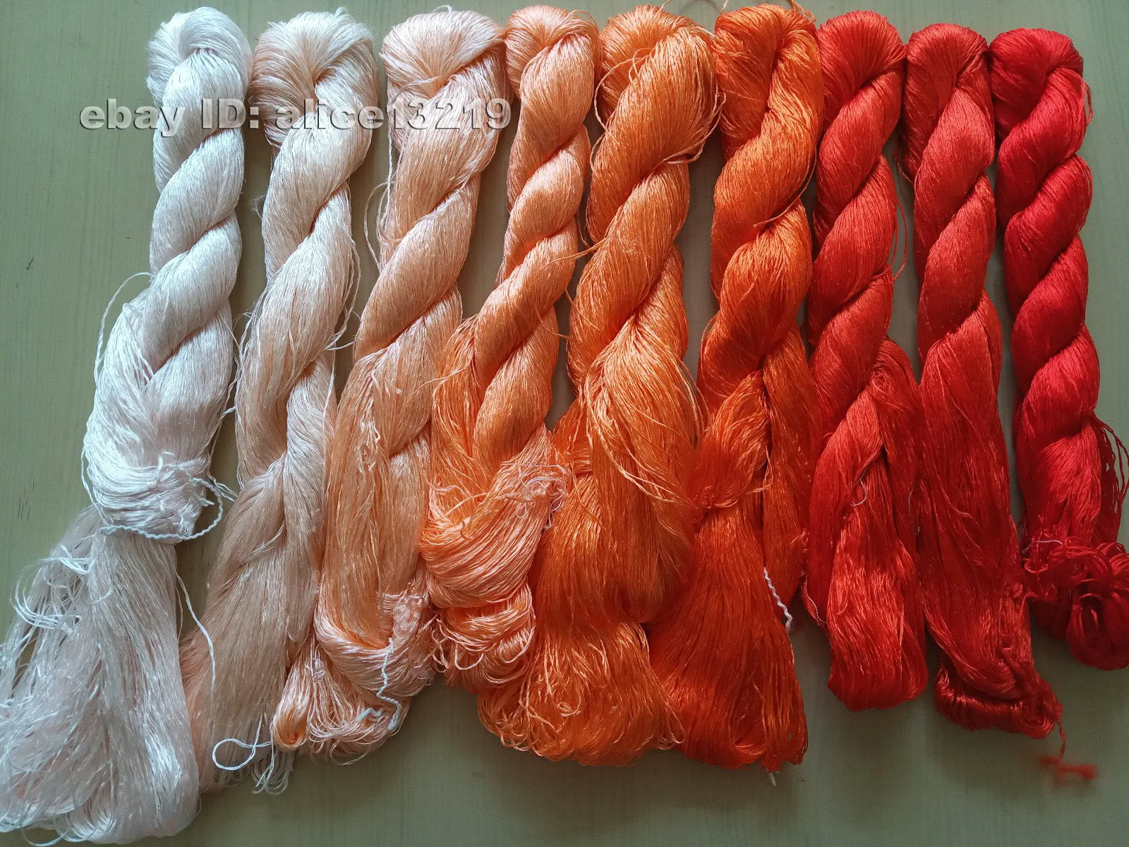 9bundles 100%real mulberry silk,hand-dyed embroidery silk floss/thread N26