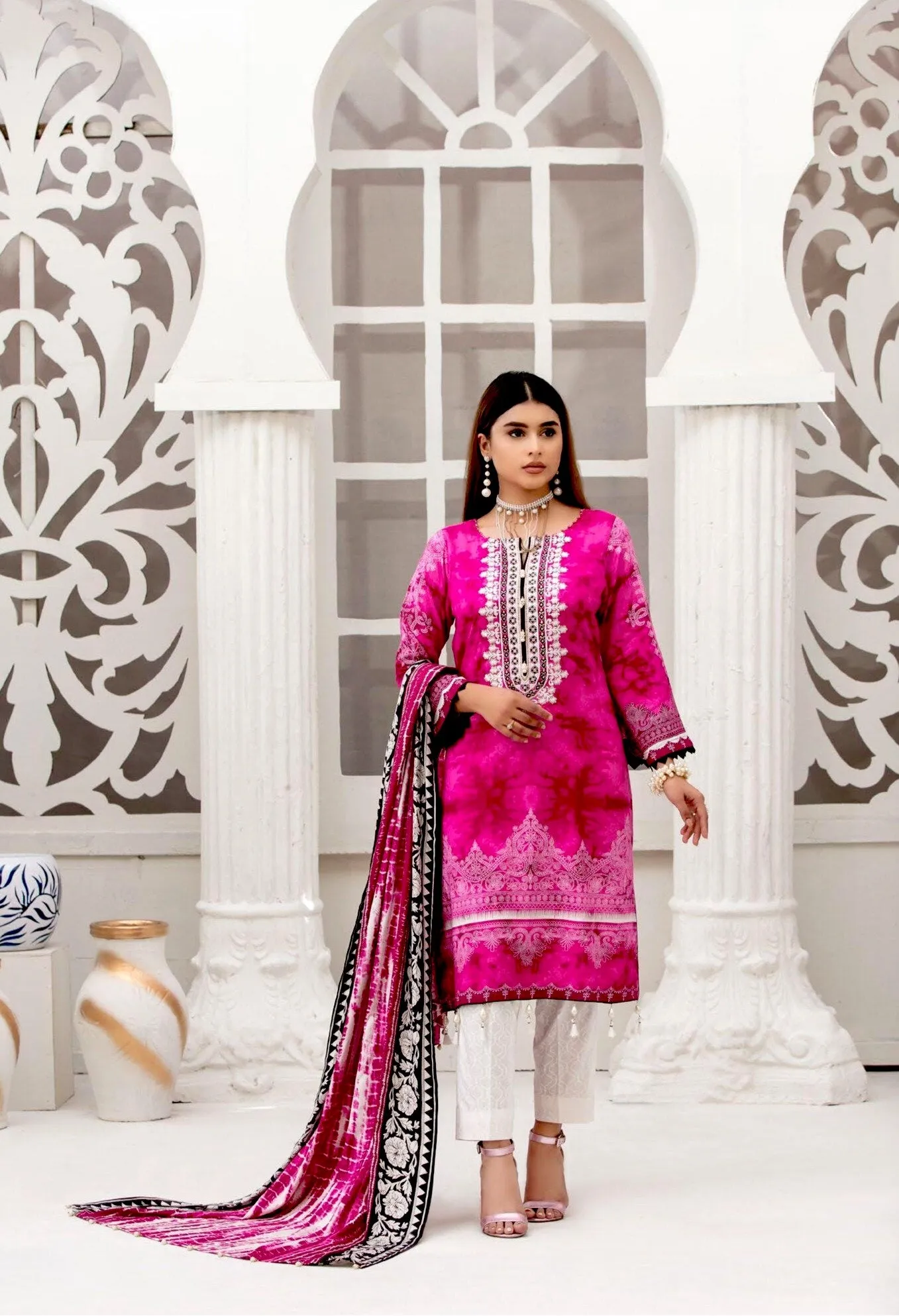 Amna Sohail by Tawakkal · Dilara Linen Print Collection – D-1985