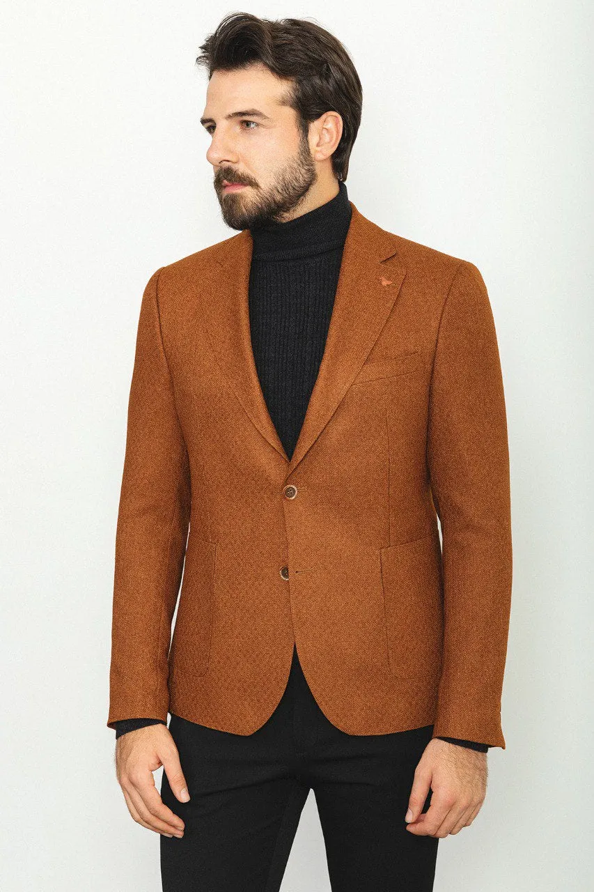 Bojoni Pezza Slim Fit Hazelnut Blazer