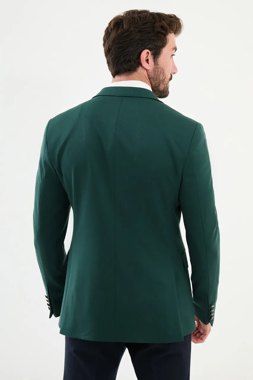 Bojoni Torretta Slim Fit Green Blazer