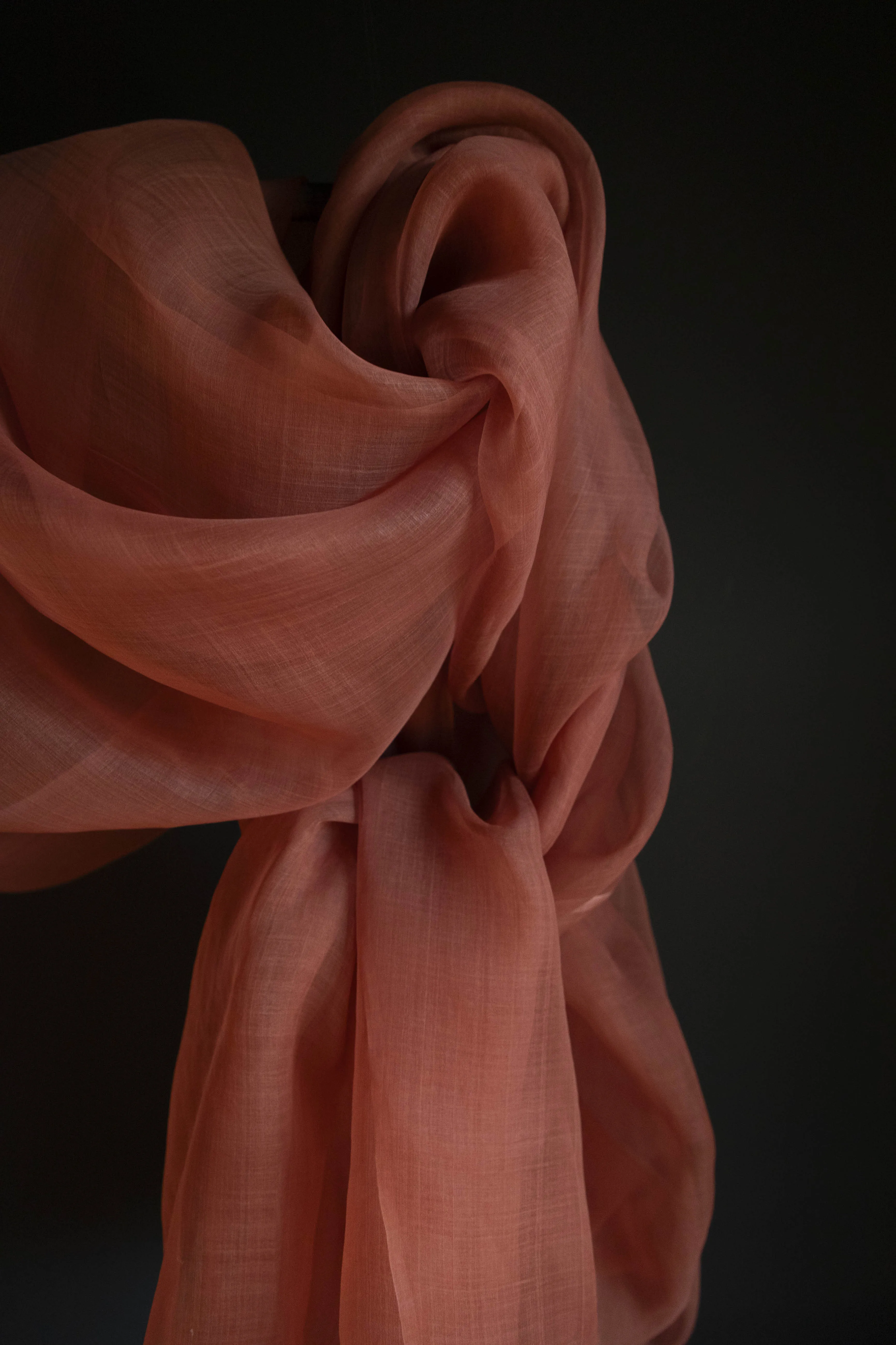 Copper Rose {Gossamer Organic Silk Fabric}