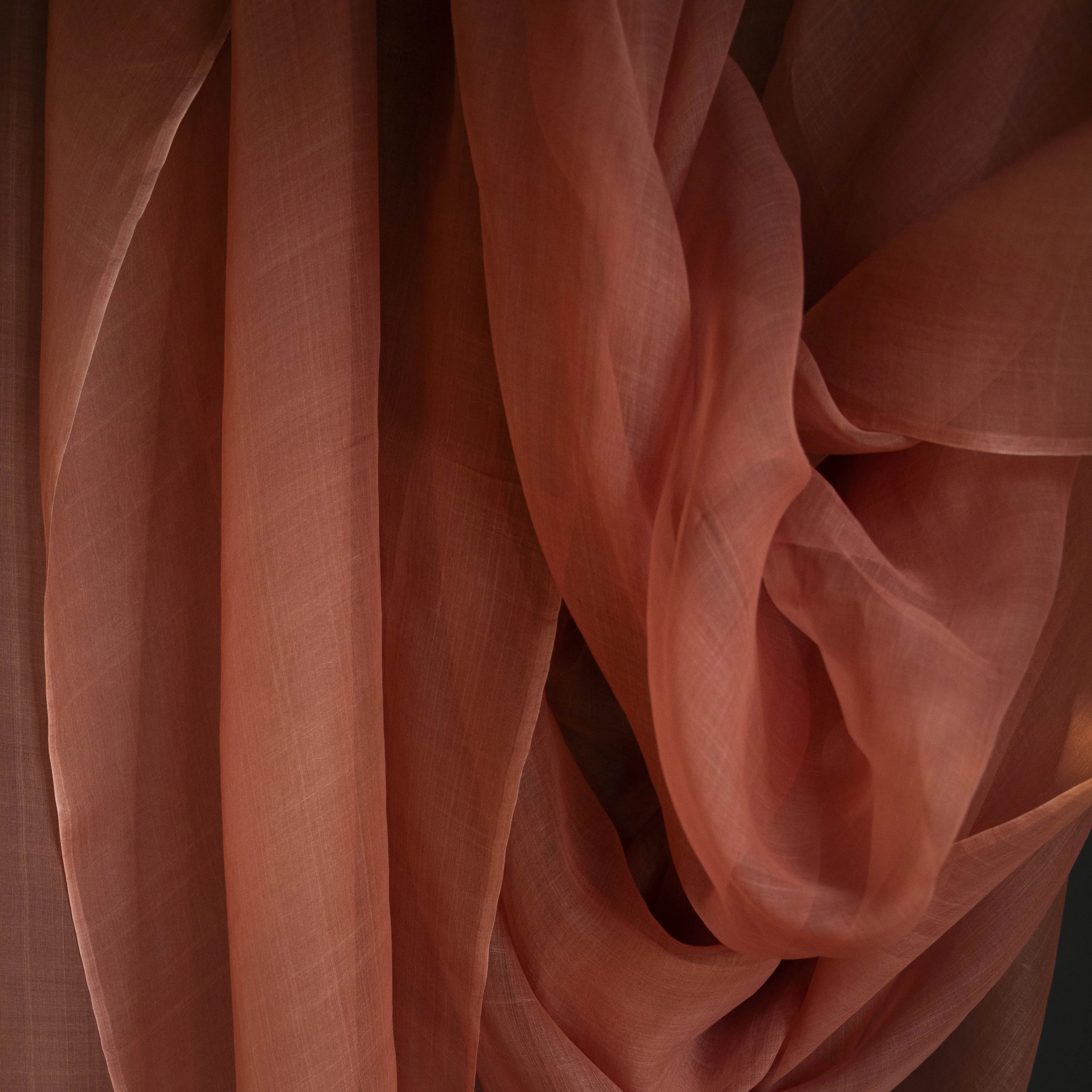 Copper Rose {Gossamer Organic Silk Fabric}