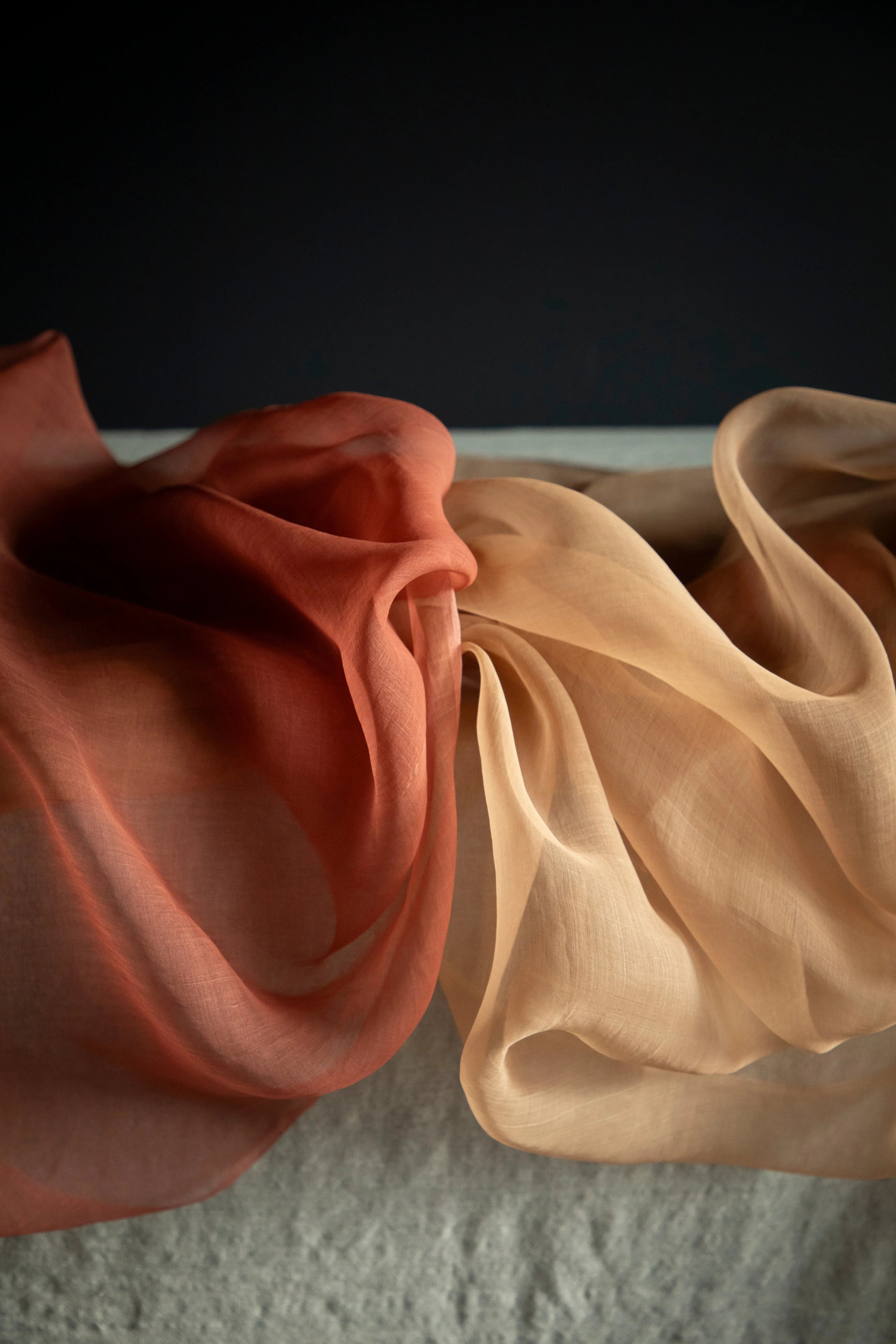 Copper Rose {Gossamer Organic Silk Fabric}