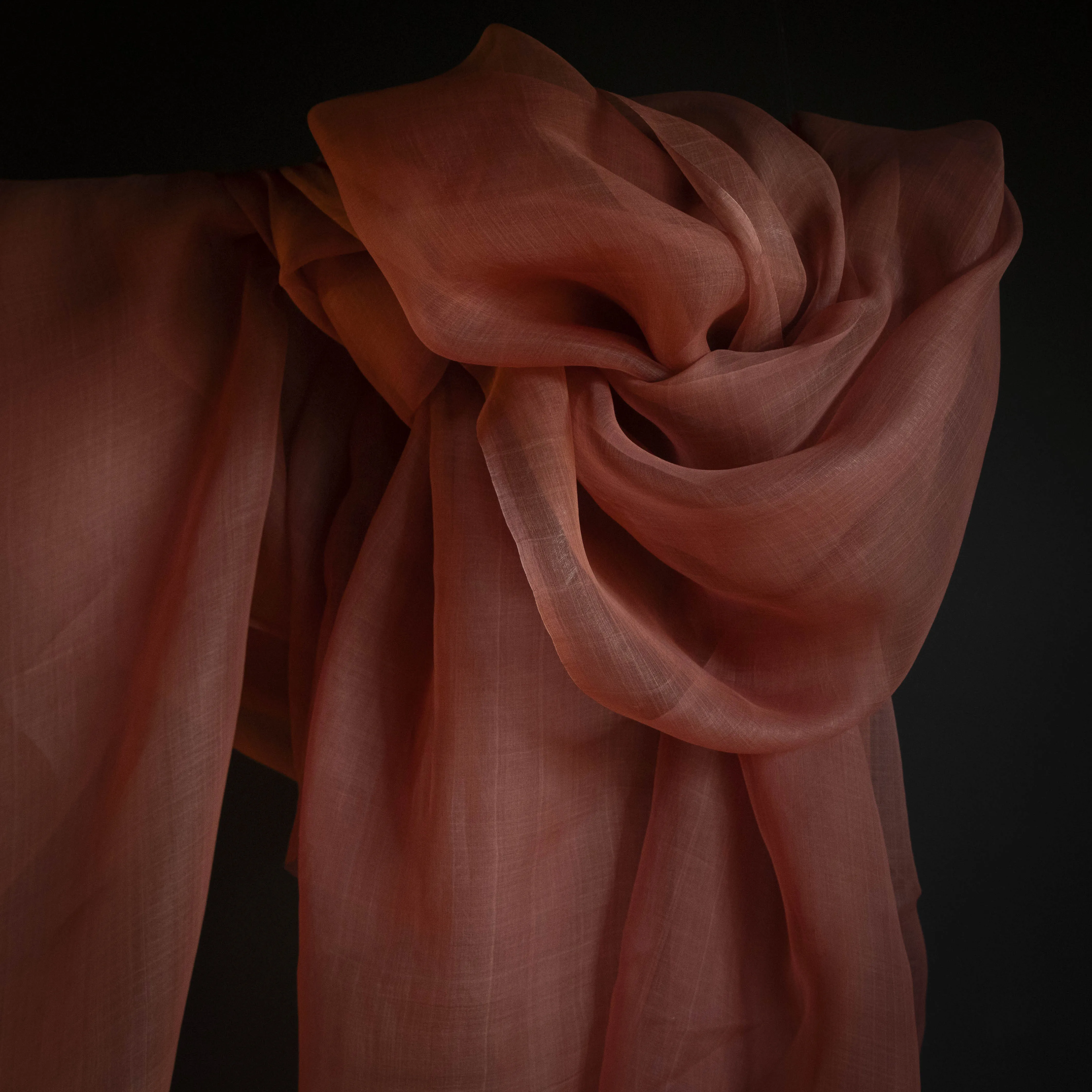 Copper Rose {Gossamer Organic Silk Fabric}