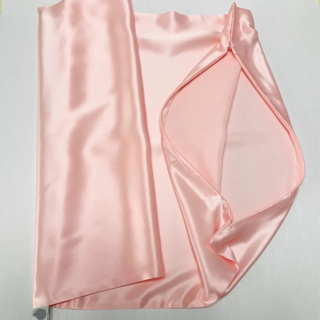 Custom Wholesale Silk Pillowcase 22 Momme Zipper Closure - King size