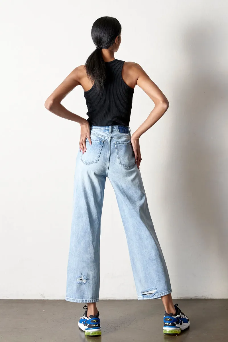 Destructed Straight Fit Jeans