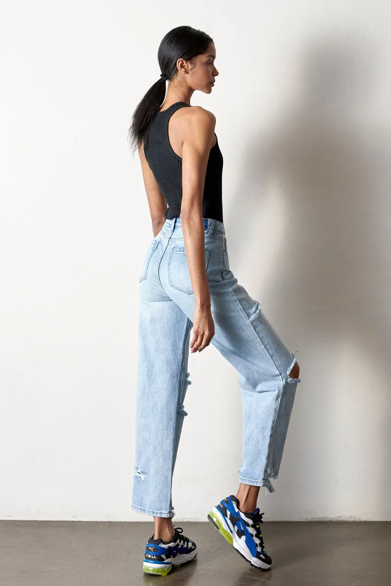 Destructed Straight Fit Jeans