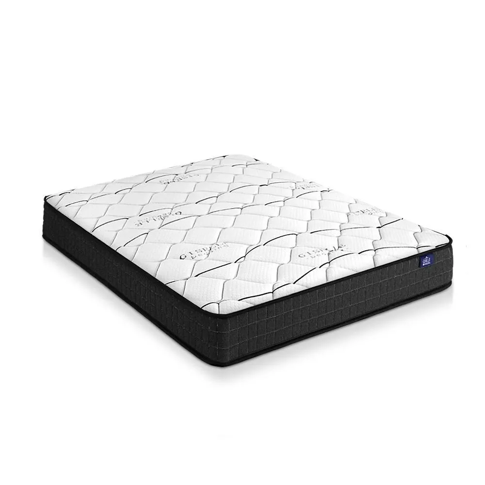 Double Package | Ted Metal Bed Black & Glay Bonnell Spring Mattress (Medium Firm)