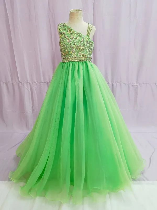 Elegant Beaded Bodice Little Princess Formal Dress Pageant