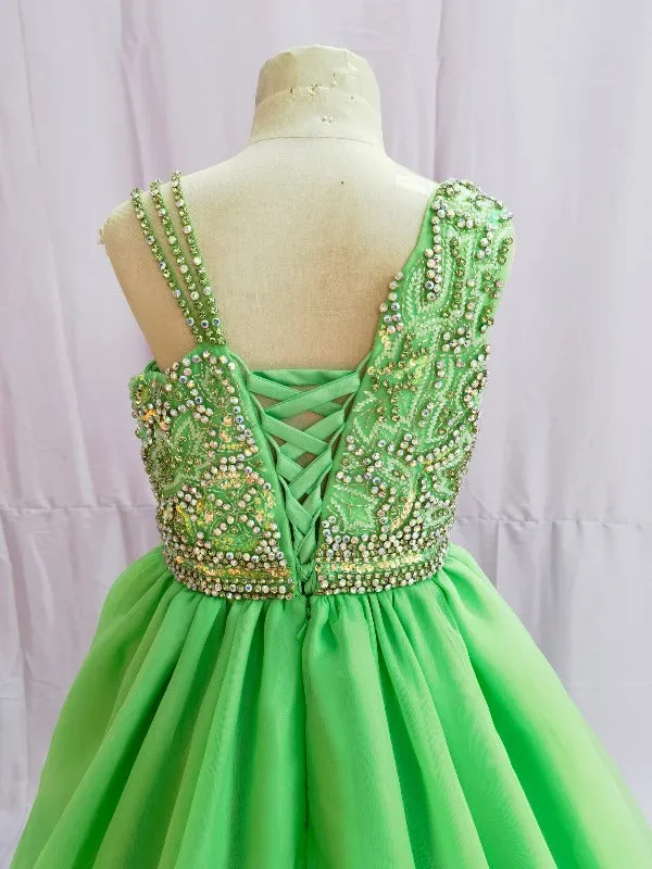 Elegant Beaded Bodice Little Princess Formal Dress Pageant