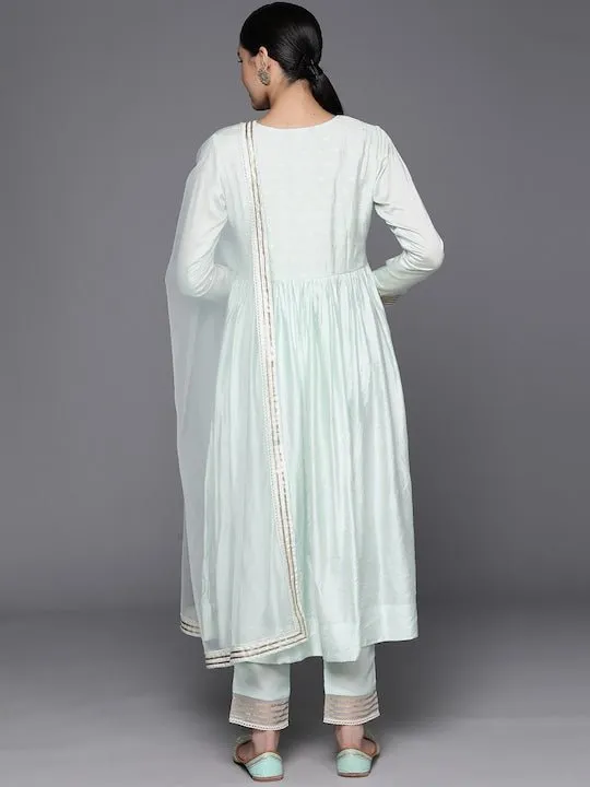 Empire Gotta Patti Chanderi Cotton Kurta with Trousers & With Dupatta