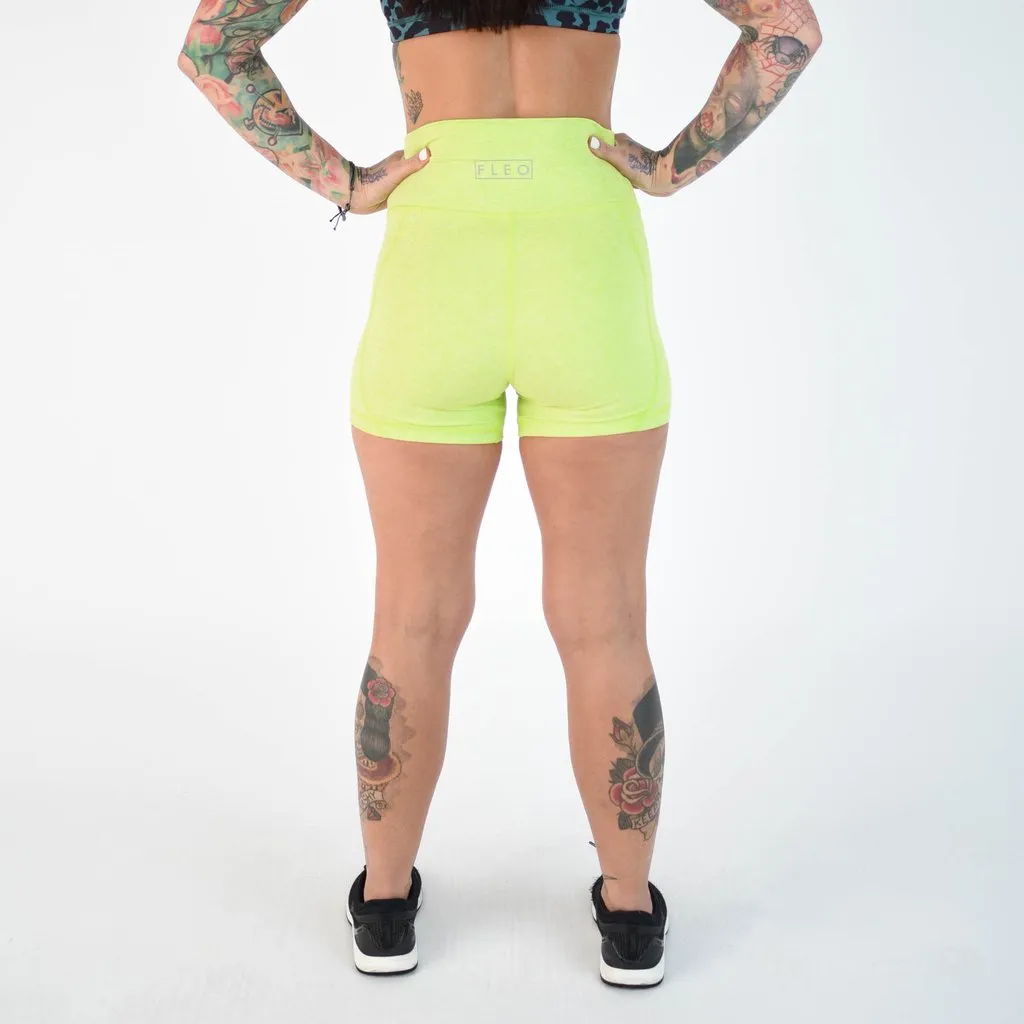 FLEO Acid Lime Shorts (True High Contour)