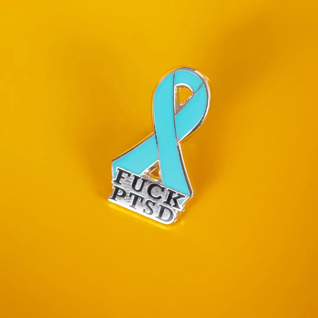 Fuck PTSD Ribbon Enamel Pin