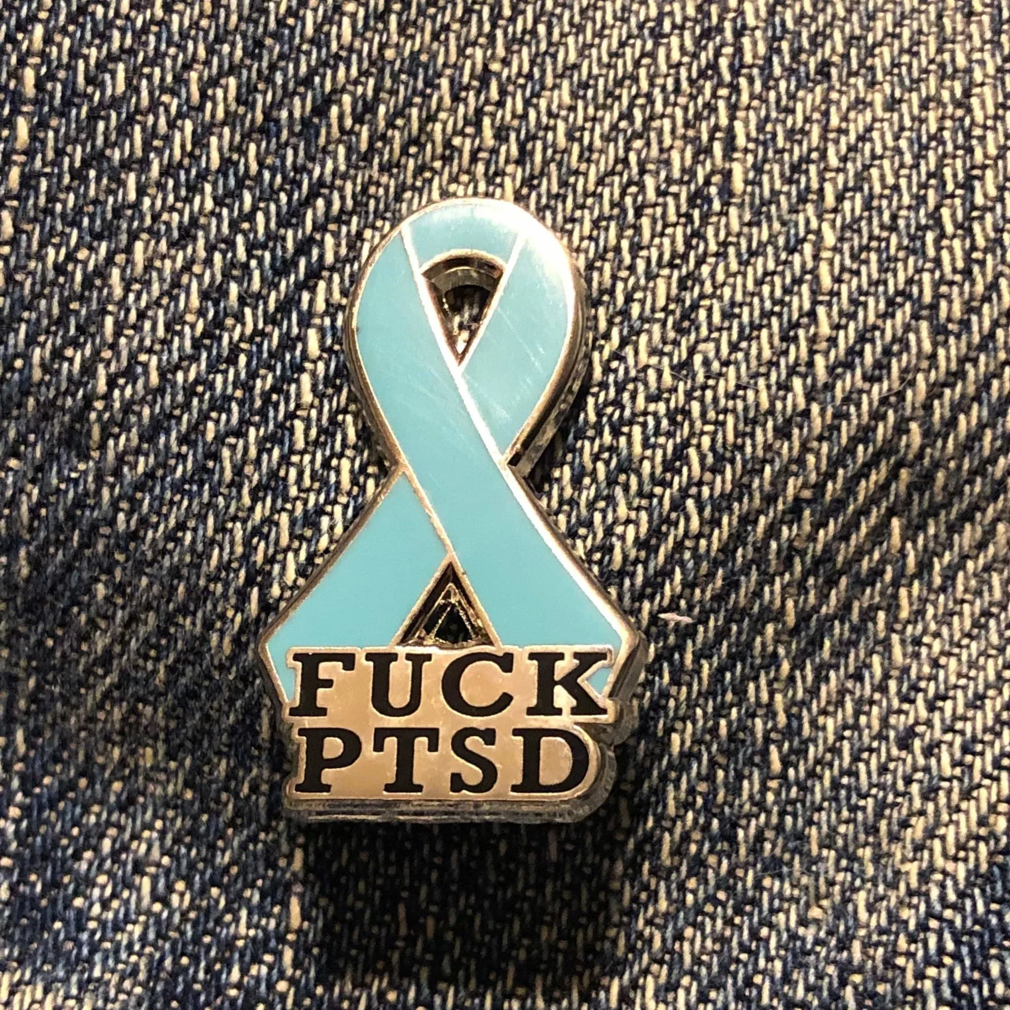 Fuck PTSD Ribbon Enamel Pin