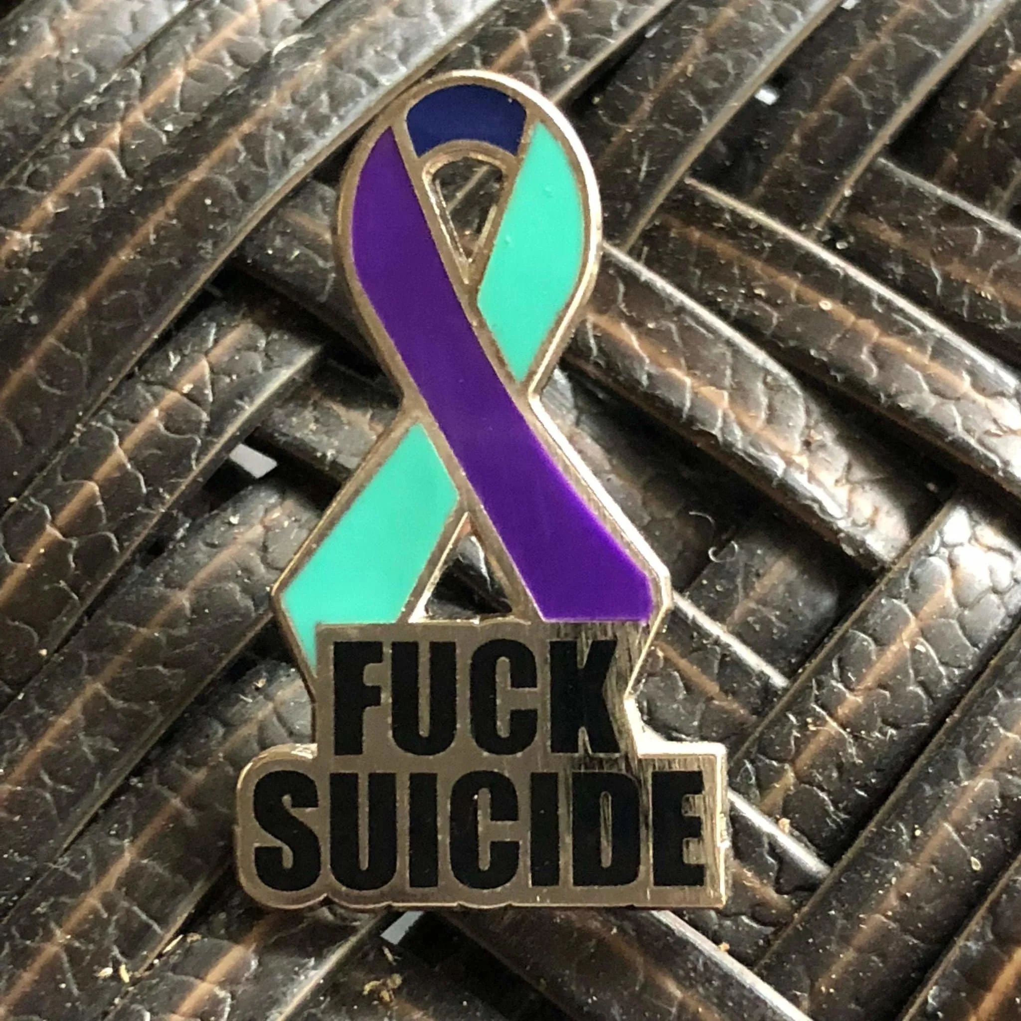 Fuck Suicide Ribbon Enamel Pin