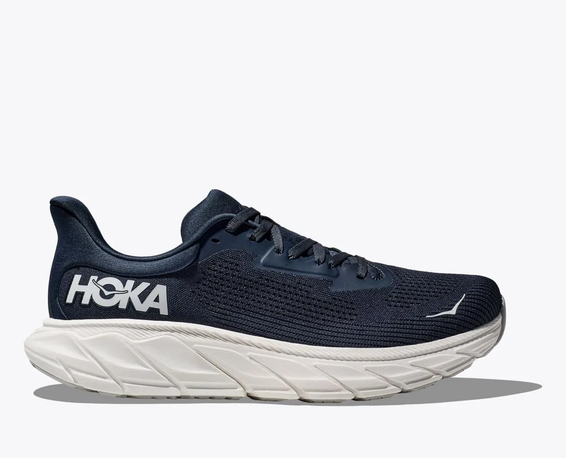 Hoka Men's Arahi 7 in Navy OuterSpace/White  Available in Wide Widths