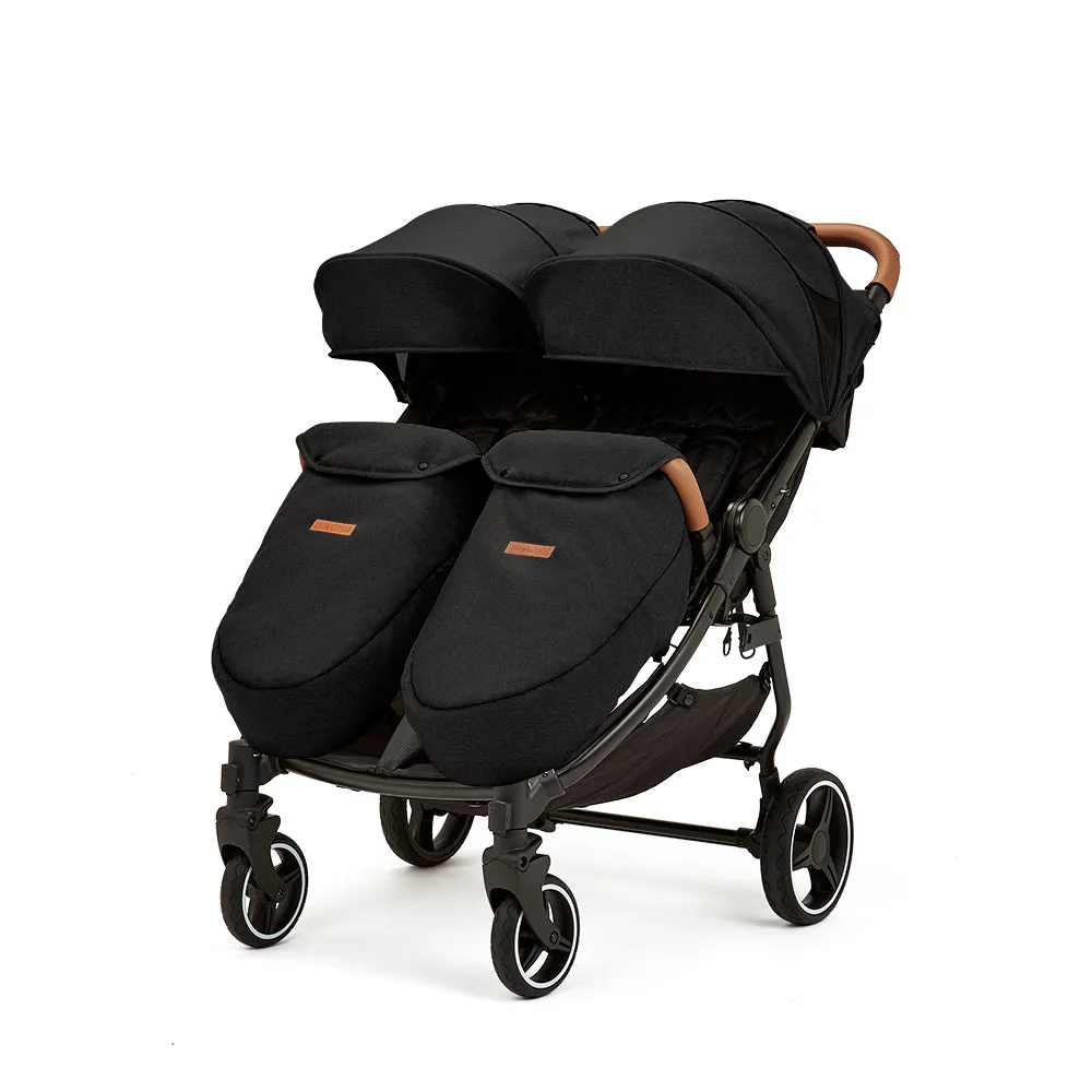 Ickle Bubba Venus Max Double Stroller Black