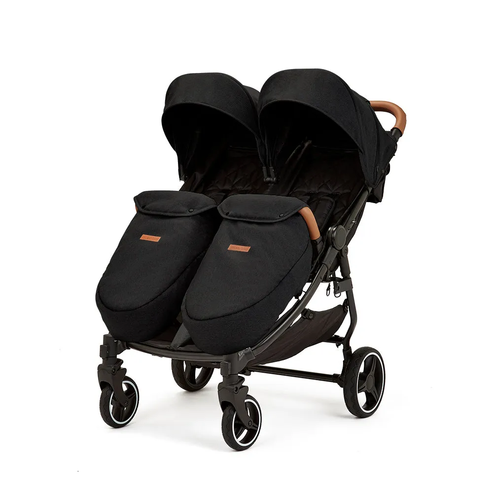 Ickle Bubba Venus Prime Double Stroller Black