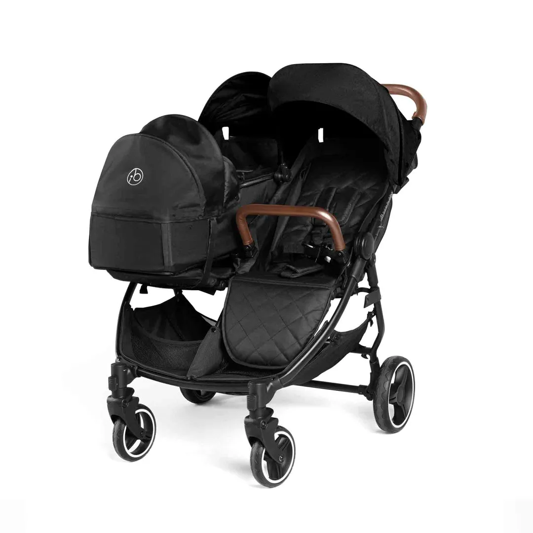 Ickle Bubba Venus Prime Double Stroller Black