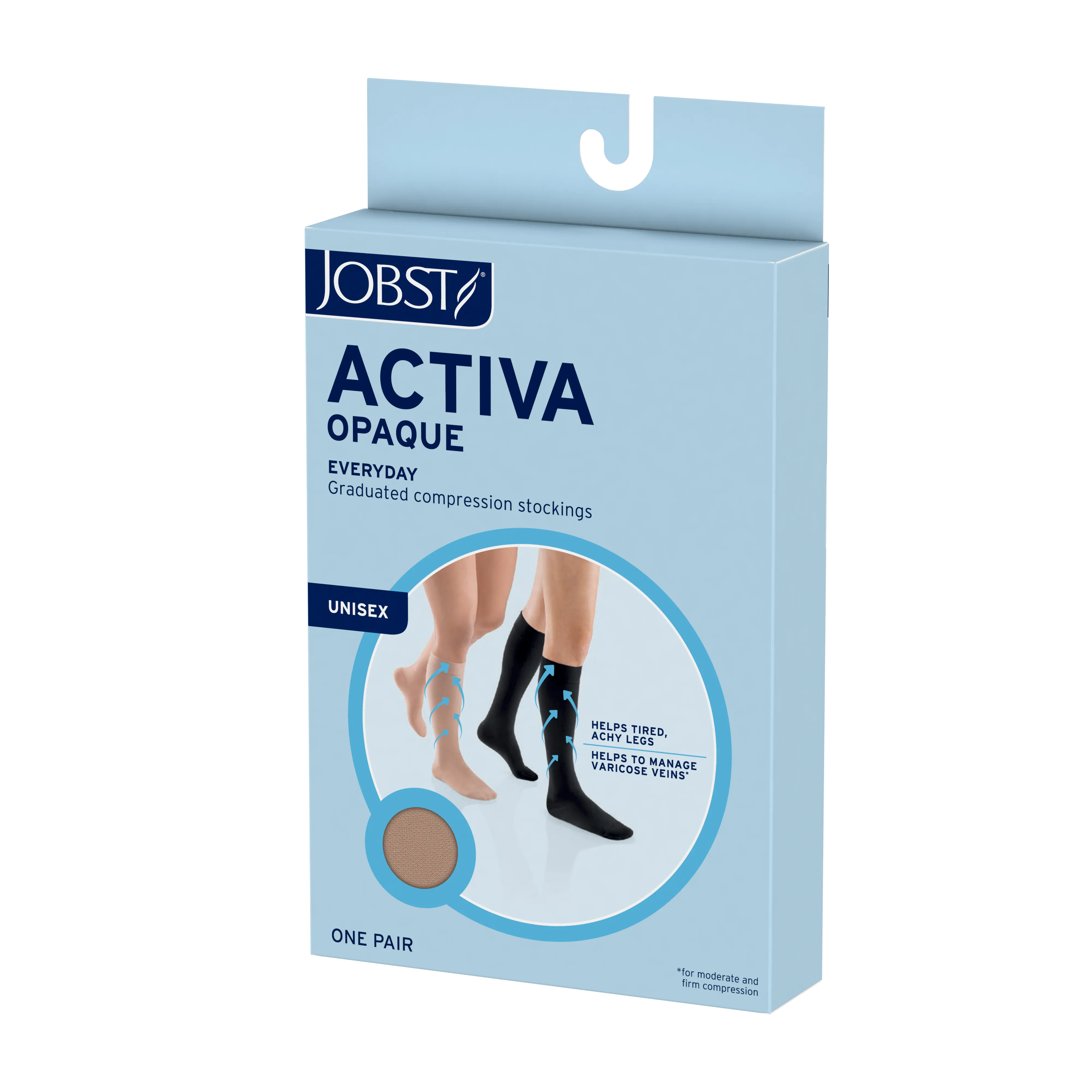 JOBST ACTIVA Opaque 20-30 mmHg Compression Socks Knee High