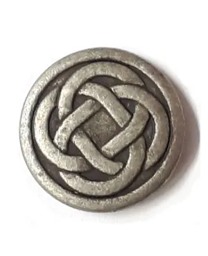 Metal Celtic Knot with shank - 2 sizes in metal by Dill Button