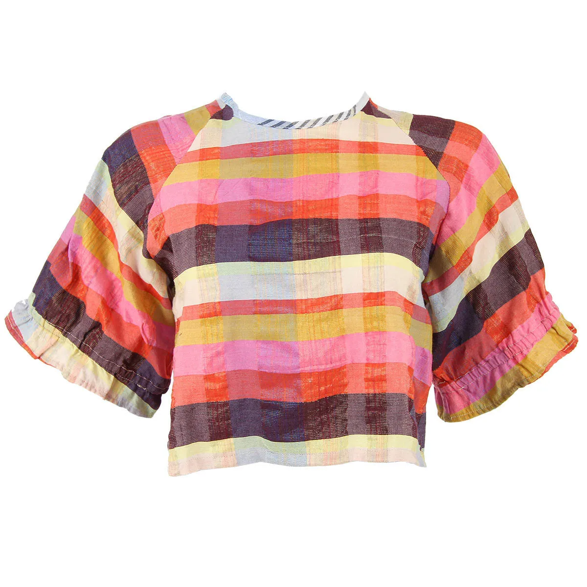 Patio Crop in Spectrum Plaid