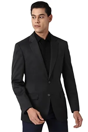 Peter England Men's Regular Blazer (PEBZOTLBY15203_Charcoal_40)