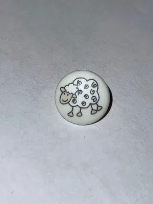 Plastic Sheep Button