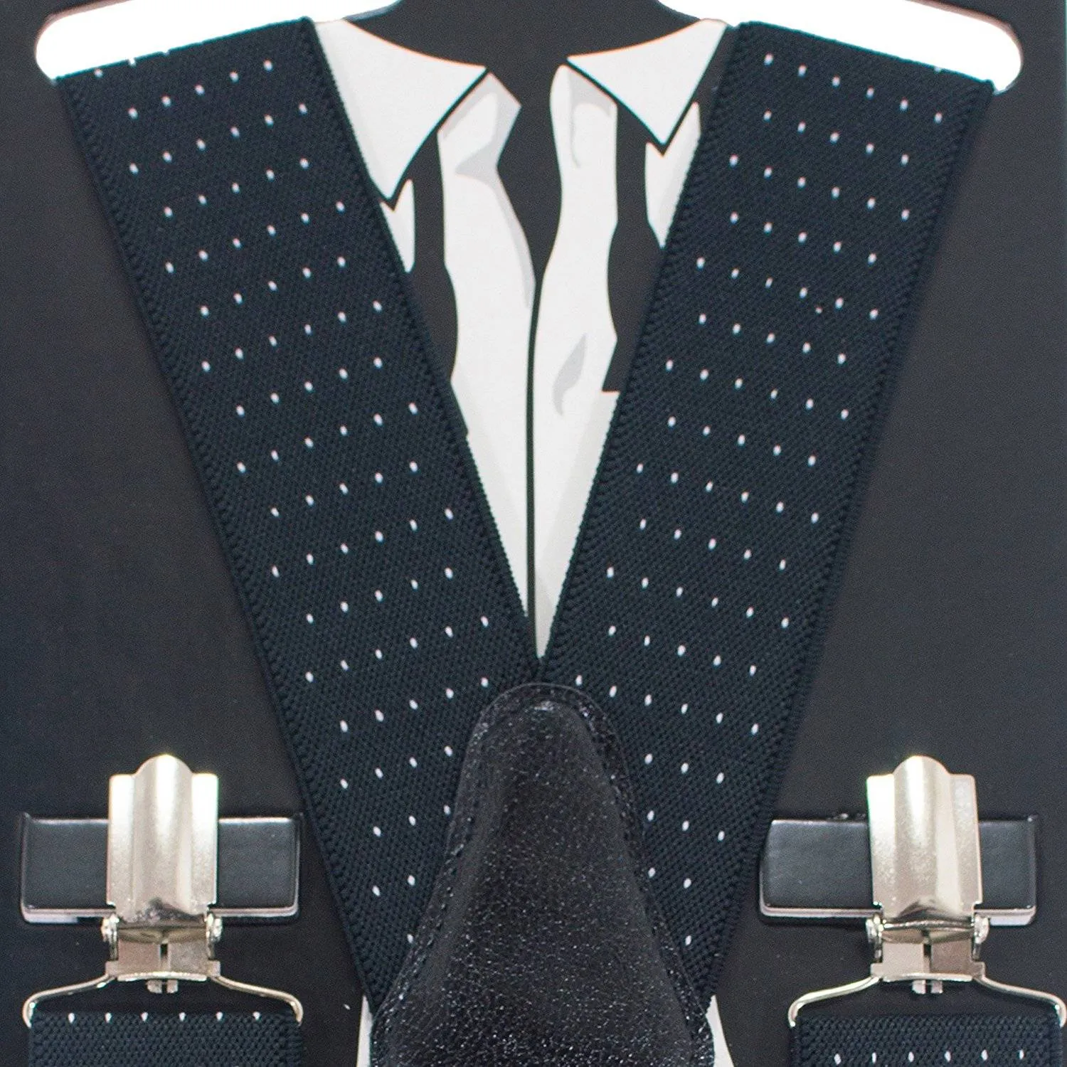 Polka Dots Black Suspenders