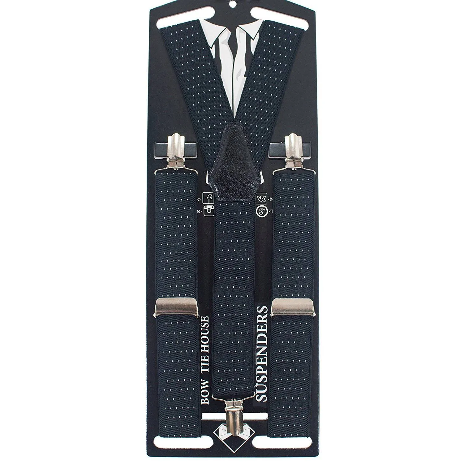 Polka Dots Black Suspenders