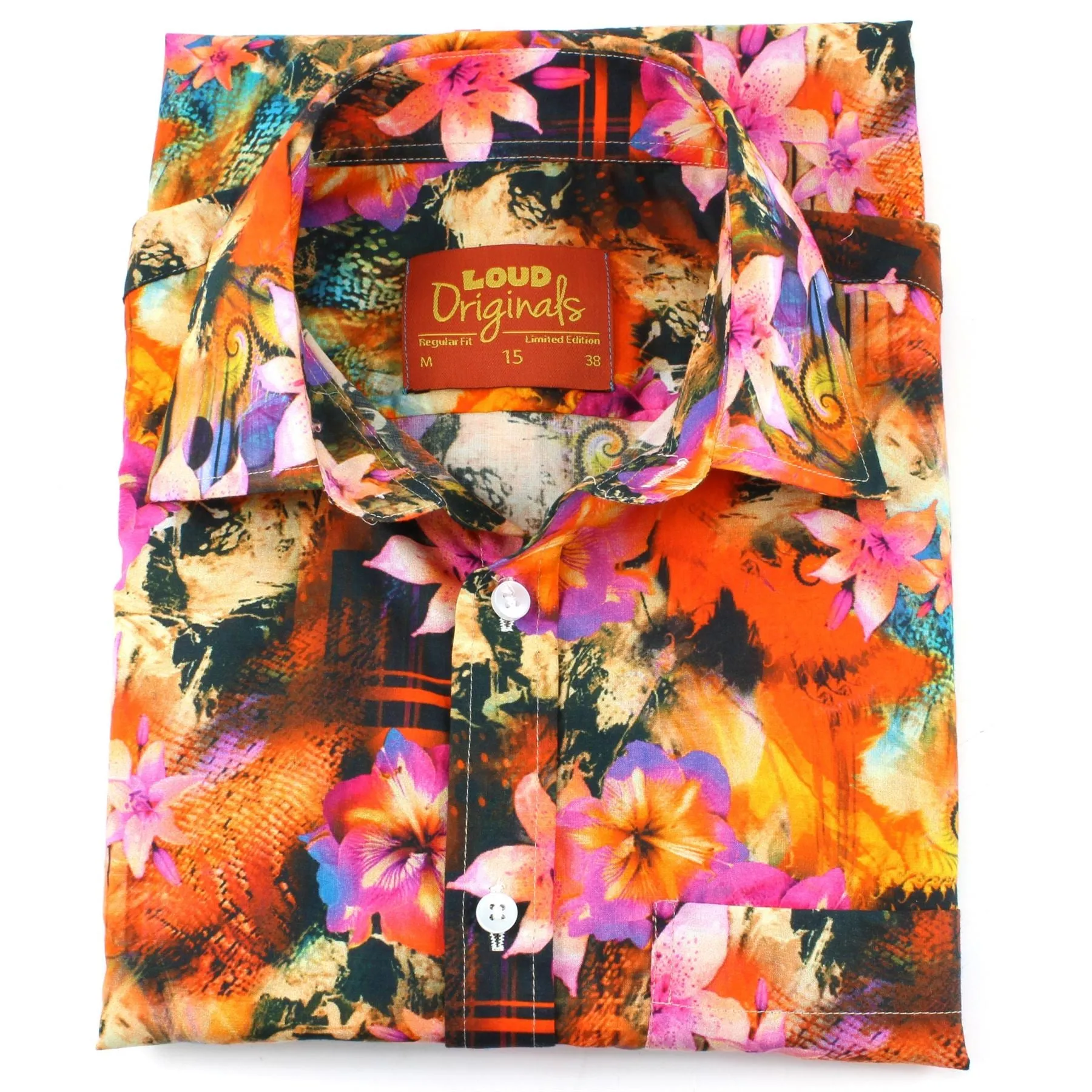 Regular Fit Short Sleeve Shirt - Multi-coloured Floral