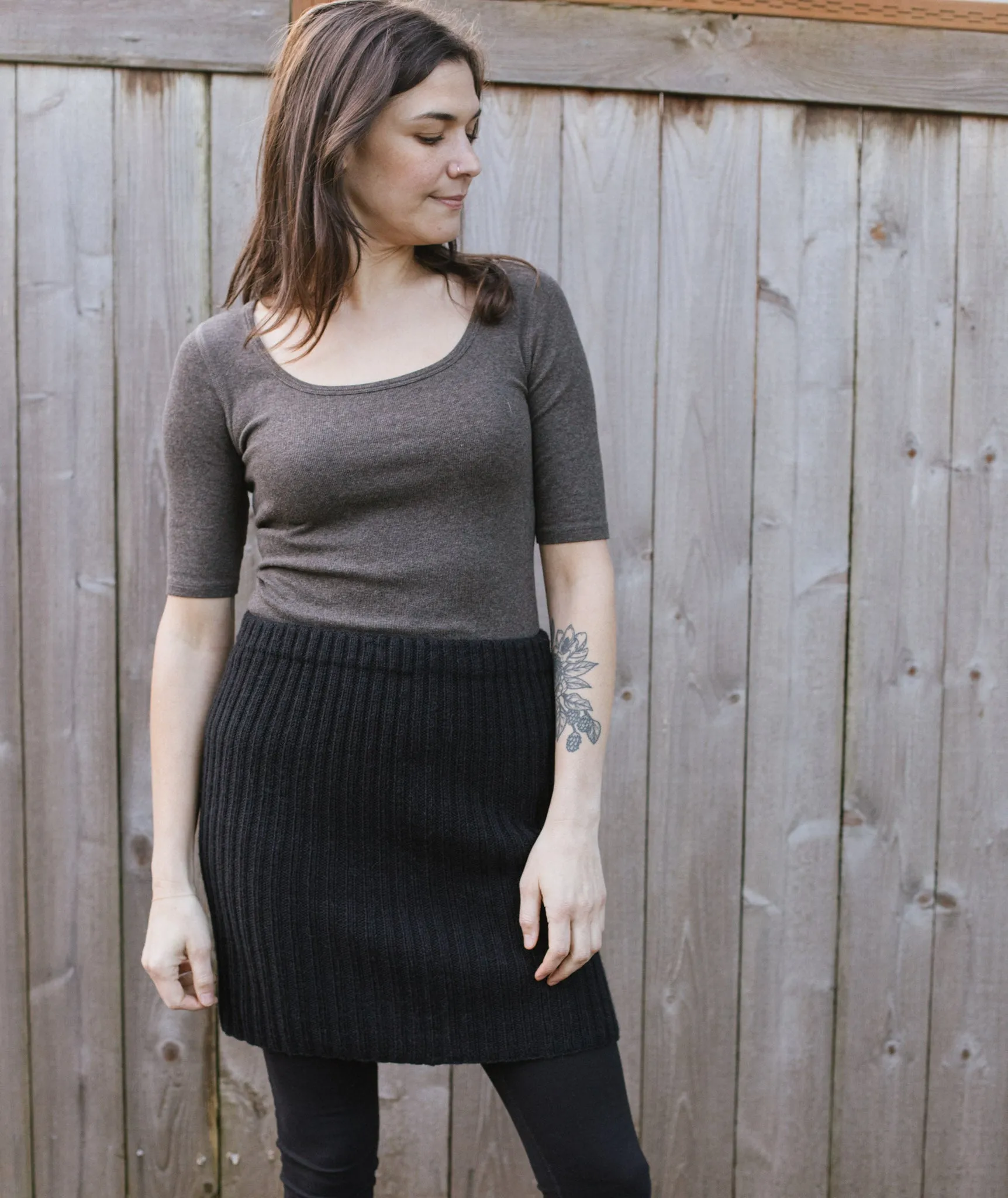 Ribbed Pencil Skirt Using Rowan Alpaca Soft DK