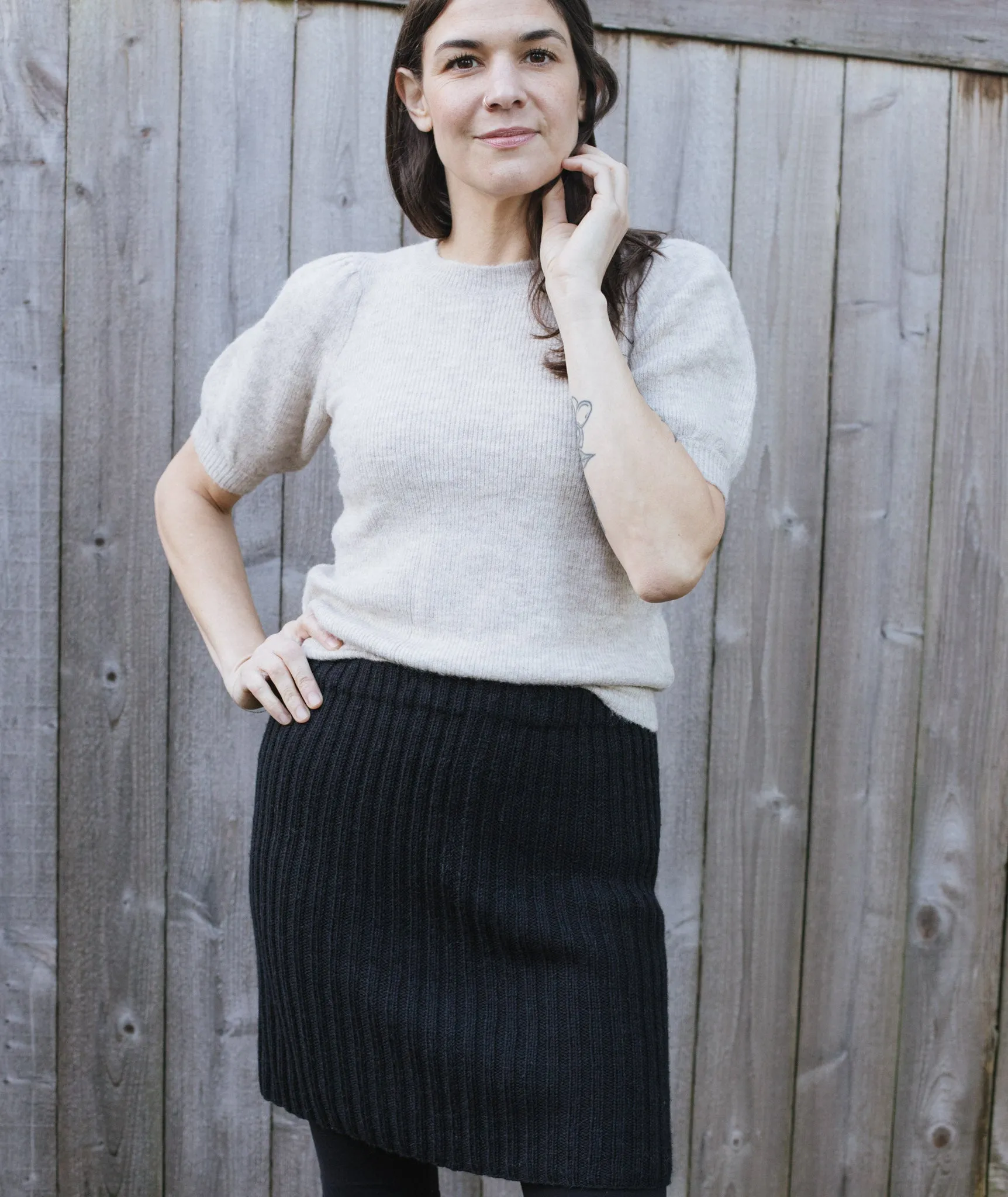 Ribbed Pencil Skirt Using Rowan Alpaca Soft DK