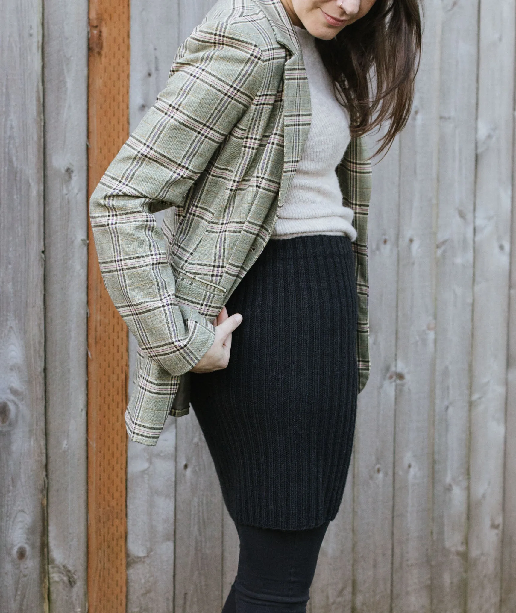 Ribbed Pencil Skirt Using Rowan Alpaca Soft DK