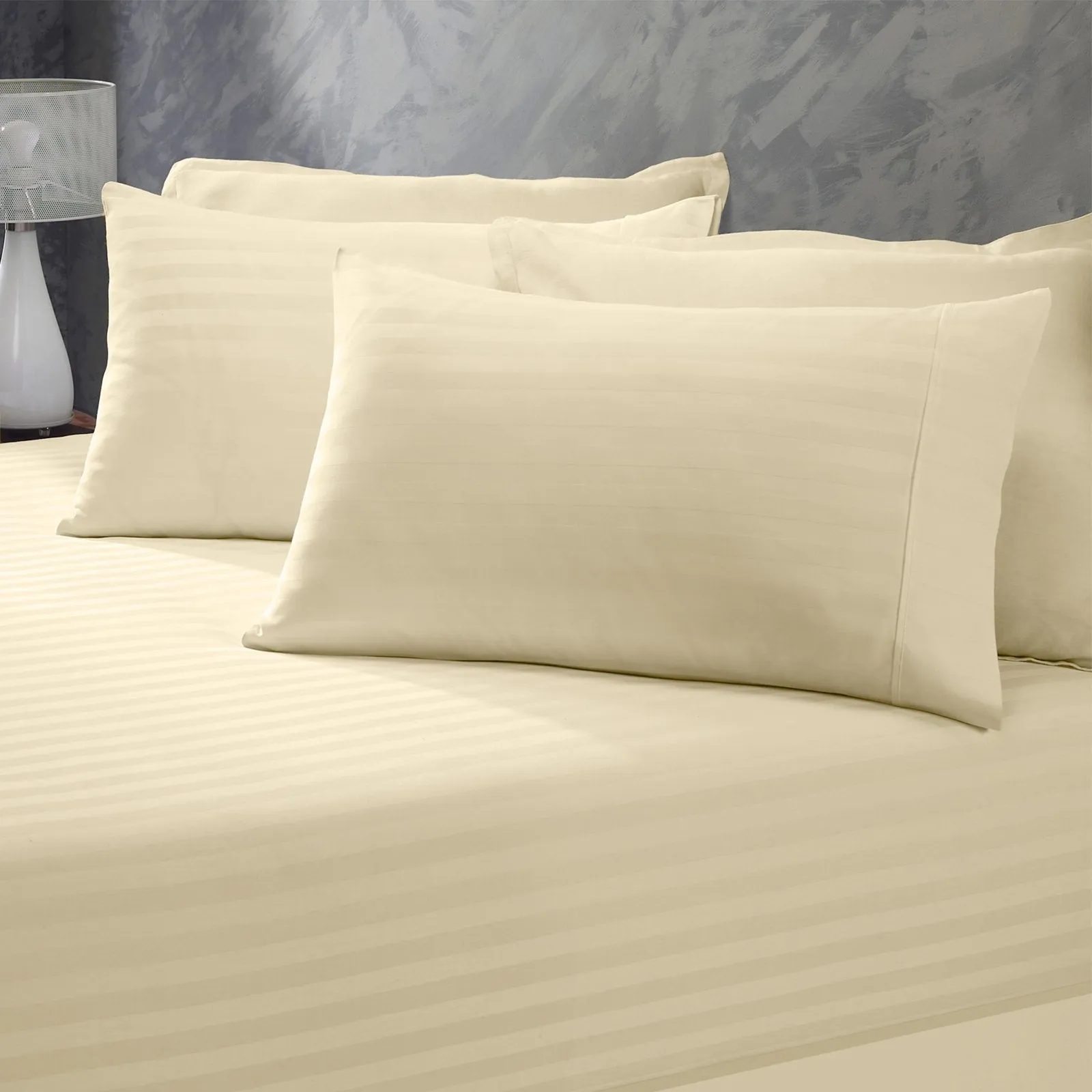 Royal Comfort 1200 Thread Count 3 Piece Combo Set 100% Egyptian Cotton Striped Double Sand