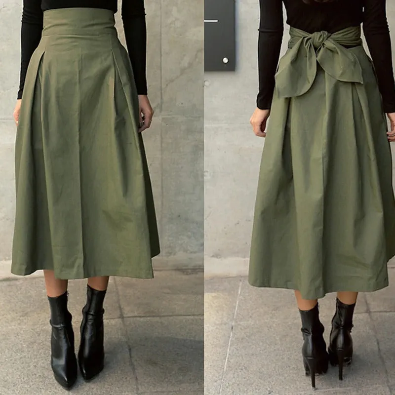 Sheer High Waist Fashion Midi Skirts